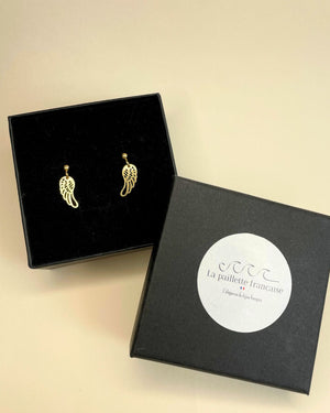 Boucles d'oreilles ailes d'ange plaqué or 3 microns - Angèle Boucles d'oreilles ailes d'ange plaqué or 3 microns - Angèle
