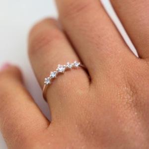 Bague Fine En Argent 925 Et Zircones - Naomie Bague Fine En Argent 925 Et Zircones - Naomie