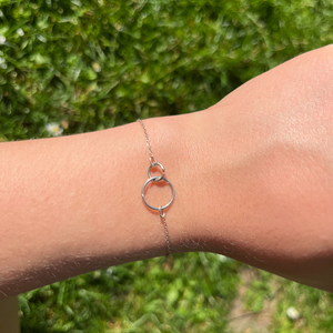 Bracelet double cercles en Argent 925 - Cléa Bracelet double cercles en Argent 925 - Cléa