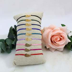 Bracelet En Nylon Avec Aile D'ange - Angèle Bracelet En Nylon Avec Aile D'ange - Angèle