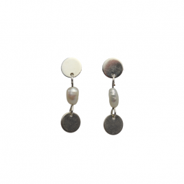 Boucles d'oreilles en argent 925 et perle d'eau douce - Perle