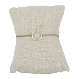 Garance - Bracelet coton à paillette et cercle