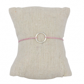 Garance - Bracelet coton à paillette et cercle