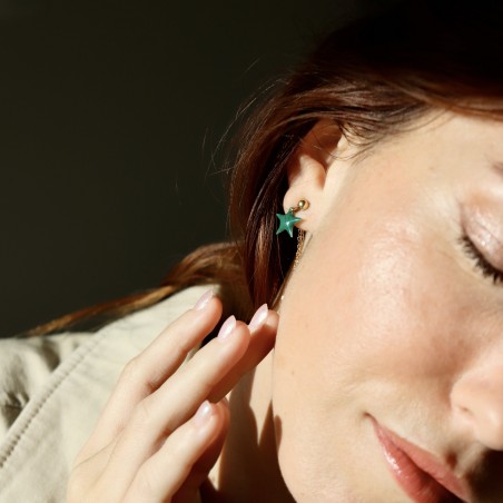 Boucles d'oreilles étoilés en plaqué or - Estelle