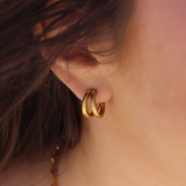 Boucles d'oreilles style créole - Auriane