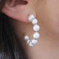 Boucles d'oreilles créoles en perles - Alice