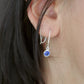 Boucles d'oreilles en argent 925 et zirconium bleue - Aria