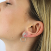 Boucles D'oreilles Double Cercles En Argent 925 - Cléa